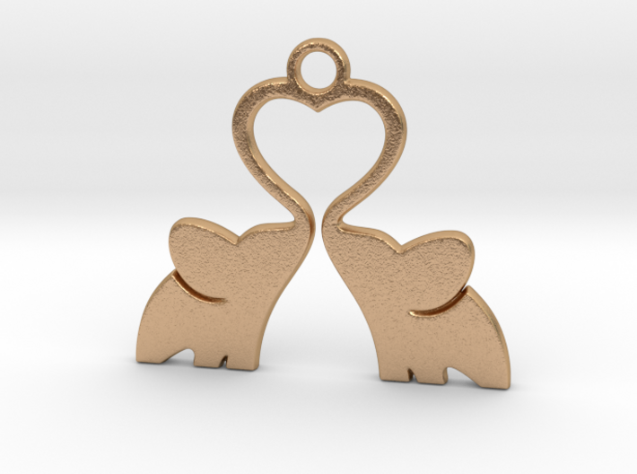 Elephant Heart Pendant 3d printed
