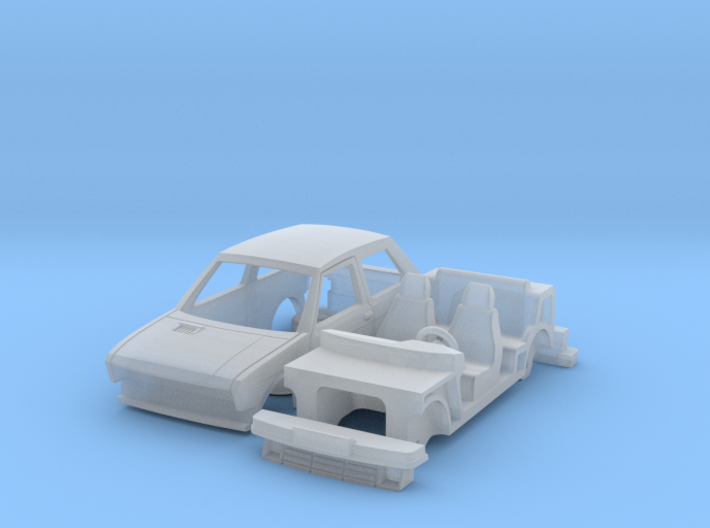 Yugo 45 with wheels and tyres 3d printed