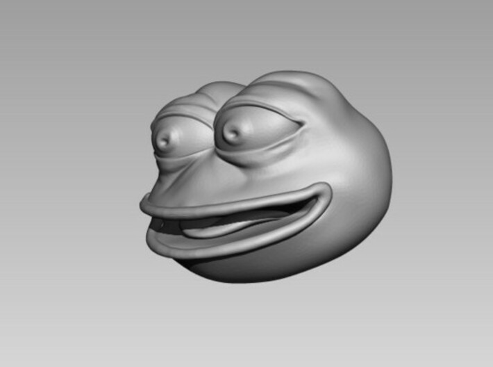 pepe the frog keychain 3d printed 