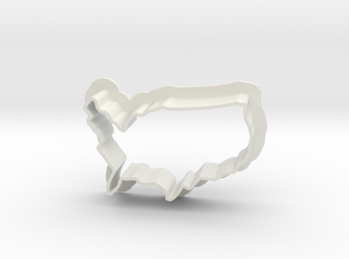 Cookie Cutter USA - Country America 3d printed