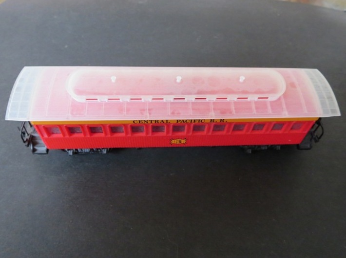 Monitor Roof for HO Bachmann wood cars 1860s 3d printed 