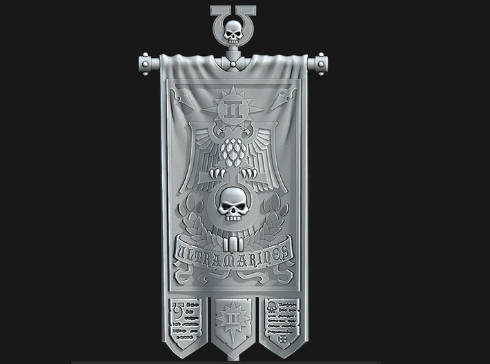 UM 2nd Company Banner - Defenders of the Temple 3d printed