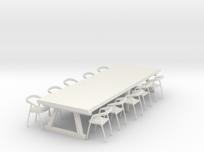 Complete Miniature Dining Suite 3d printed