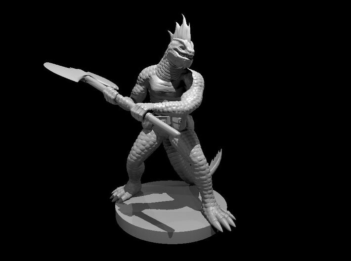 Lizardfolk Barbarian 3d printed