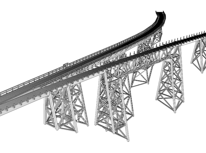 Keddie Wye Bridge Section 1 Z scale 3d printed 