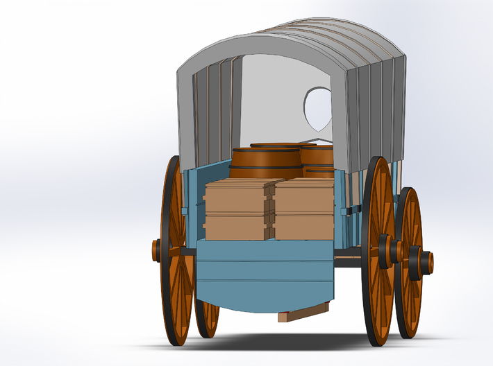 SUPPLY WAGON LOADING 3d printed SHOWN WITH WAGON LOAD