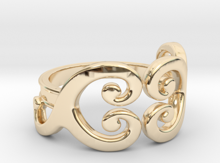 Swirls [ring] 3d printed