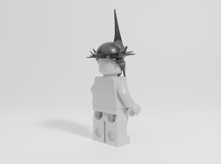 Witch Lord Helmet 3d printed 3D render, minifig not included, print comes raw & unpainted