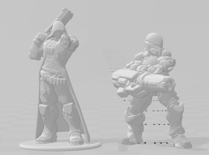 Overwatch Reaper 1/60 miniature for rpg and games 3d printed 