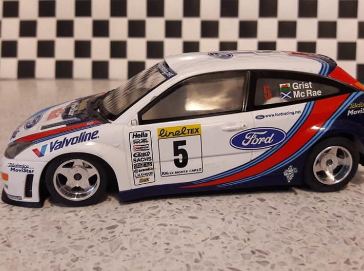 Chassis for Scalextric Ford Focus Mk1 WRC 3d printed 