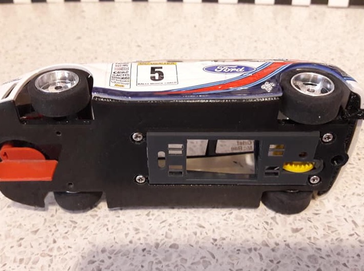 Chassis for Scalextric Ford Focus Mk1 WRC 3d printed 