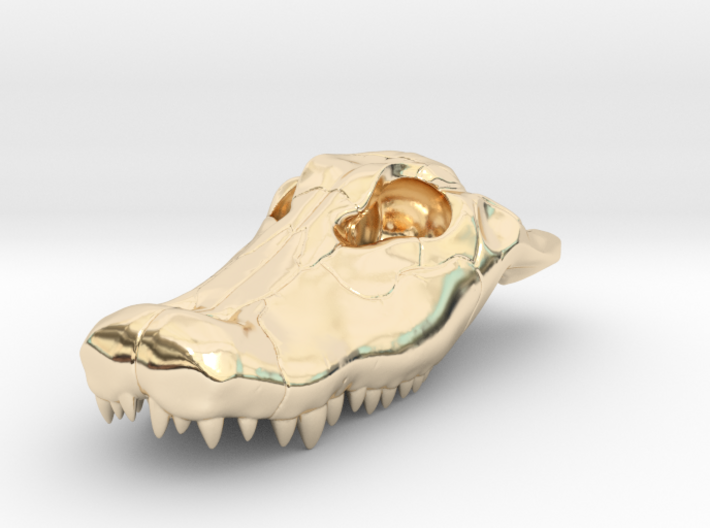 Alligator Skull Pendant - 3DKitbash.com 3d printed