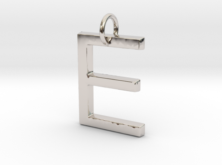 E Pendant- Makom Jewelry 3d printed