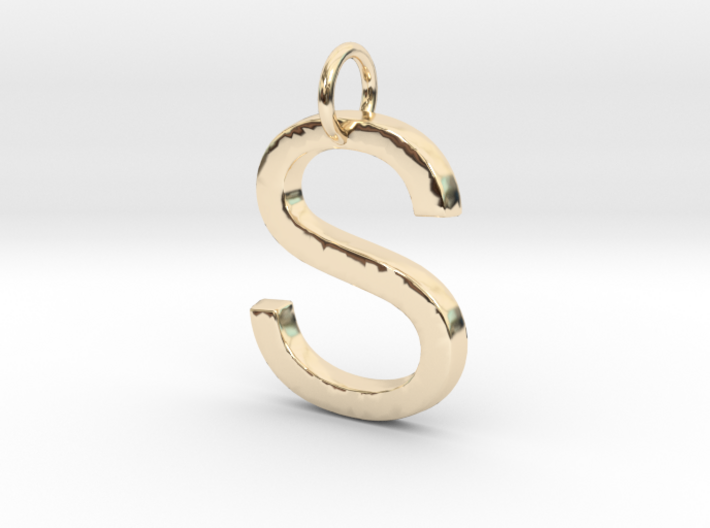 S Pendant- Makom Jewelry 3d printed