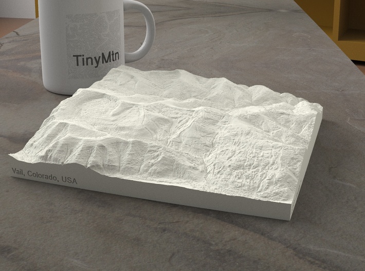 Vail in Summer, Colorado, USA, 1:50000 3d printed