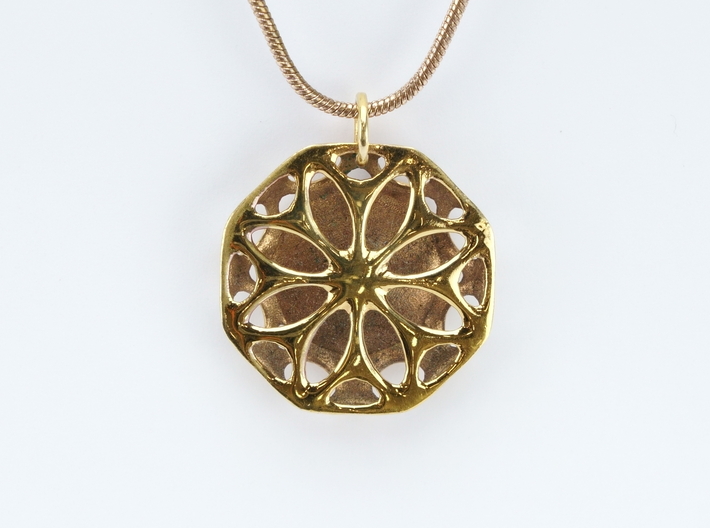 Abstract Flower Pendant 3d printed