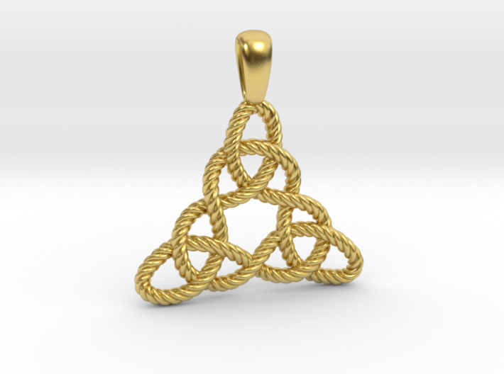 Trinity Knot Tangled Pendant 3d printed 