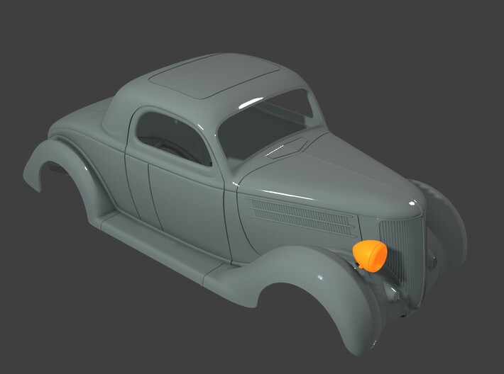 1936 Ford Coupe Headlight 1 OFF (Multiple Scales) 3d printed