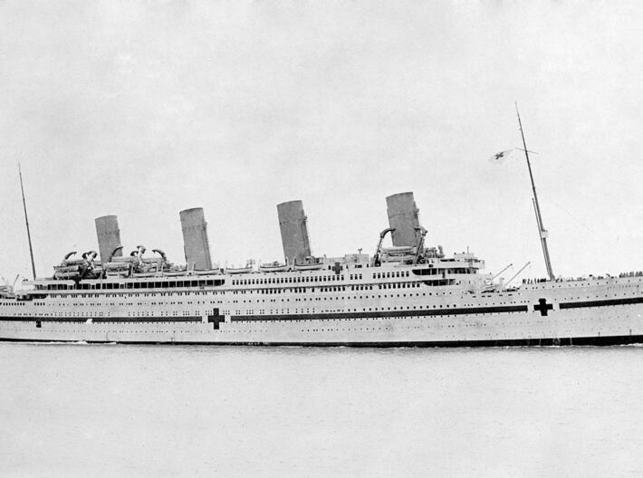 Nameplate HMHS Britannic (10 cm) 3d printed Olympic-class hospital ship HMHS Britannic.