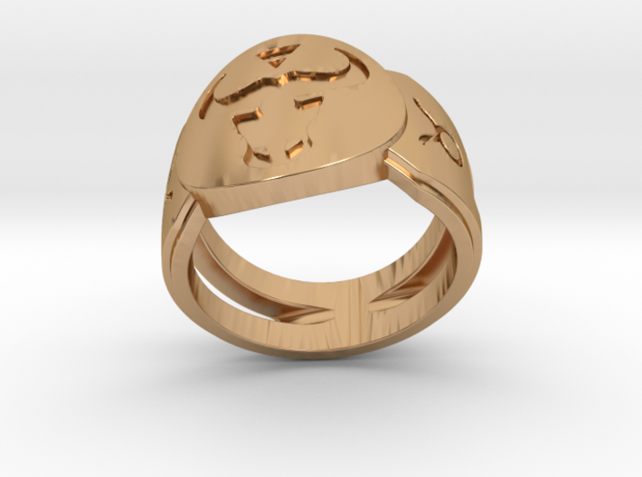 Taurus Signet Ring Lite 3d printed