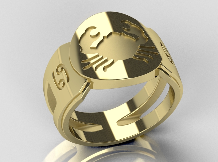 Cancer Signet Ring Lite 3d printed