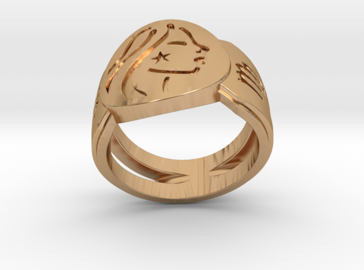 Virgo Signet Ring Lite 3d printed