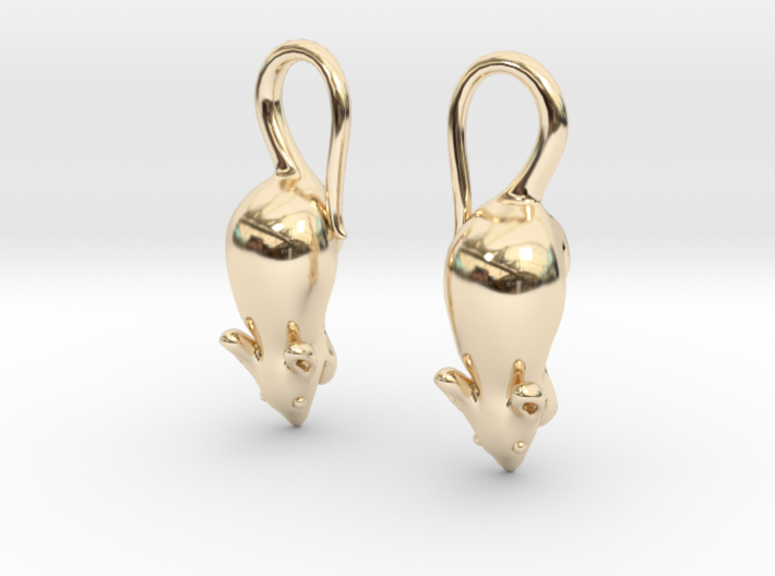 Mouse Earrings - Science Jewelry 3d printed 