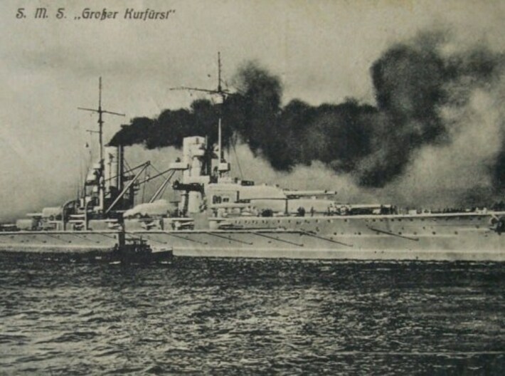 Nameplate SMS Großer Kurfürst 3d printed König-class battleship SMS Grosser Kurfürst.