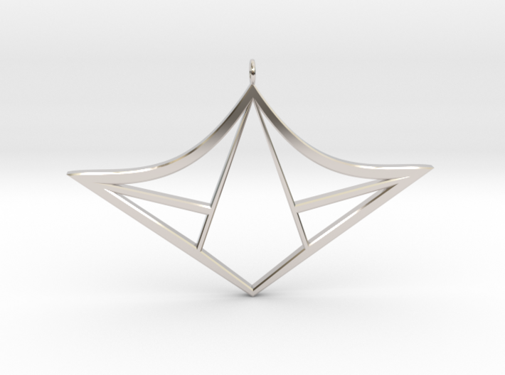 Curved Edged Flying Diamond 3d printed