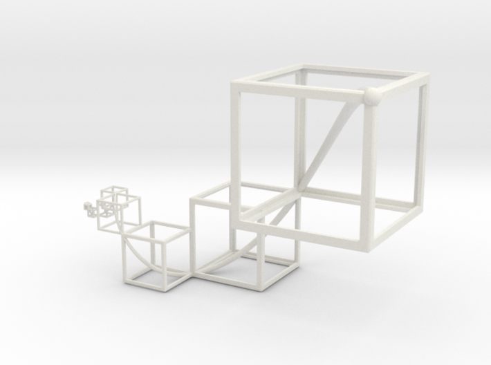 3D Golden Mean Spiral Cubes - Flipped 3d printed