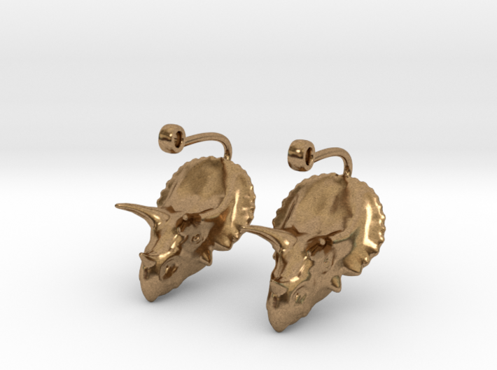 Triceratops Head earrings 3d printed