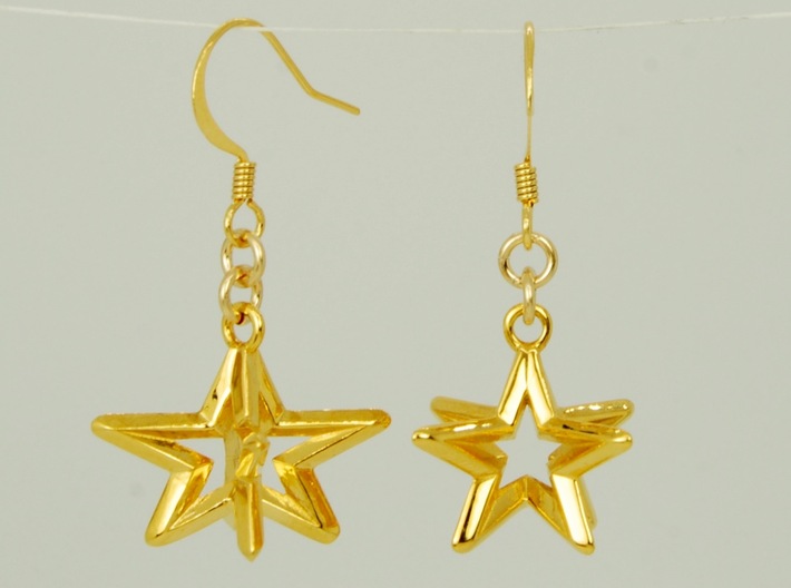 Guiding Star Earring 3d printed