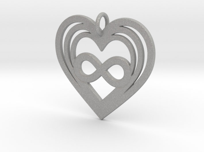 Triple Heart Infinity - Polyamory 3d printed