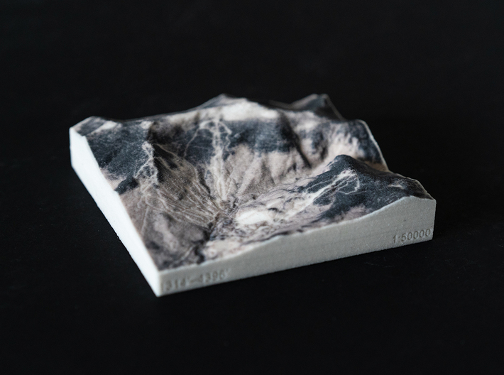 Mt. Mansfield in Winter, Vermont, USA, 1:50000 3d printed 