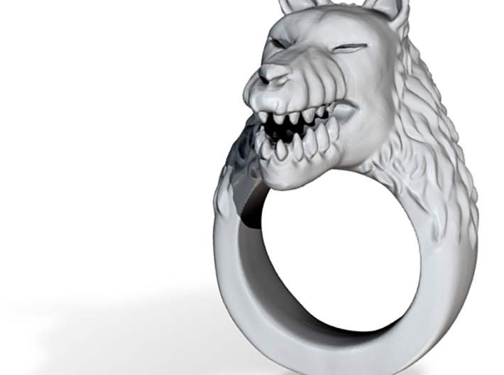 Wolf-Ring Size 14.5 3d printed