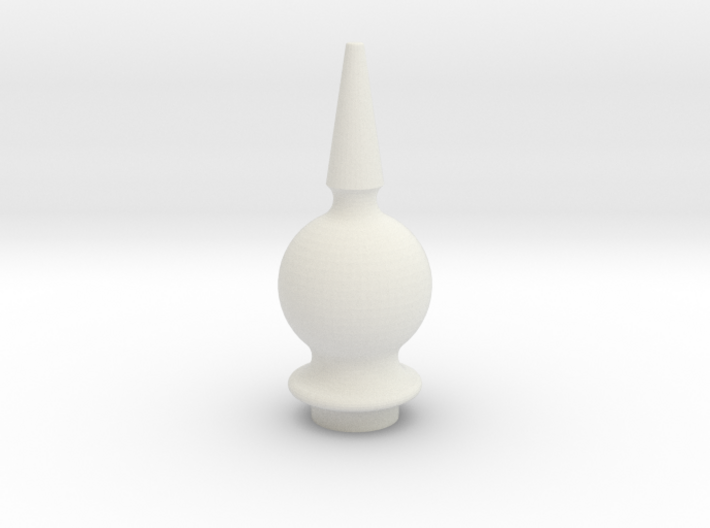 Finial Semaphore Solid Ball and Spike 1-19 scale 3d printed