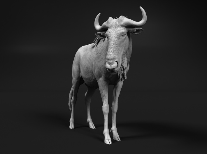 Blue Wildebeest 1:15 Standing Male (mirrored) 3d printed 