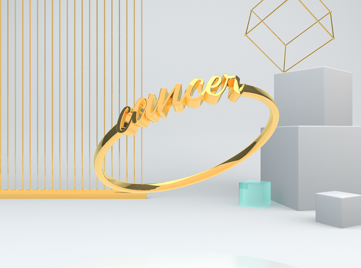 Astrology Ring Cancer US7/EU54 3d printed Gold Cancer ring
