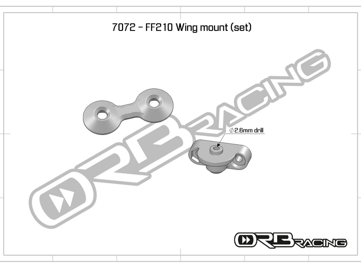 7072 - FF210 Wing Mount 3d printed 