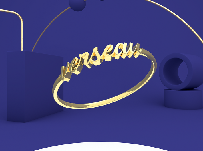 Astrology Ring Verseau US7/EU54 3d printed Gold Aquarius / Verseau ring