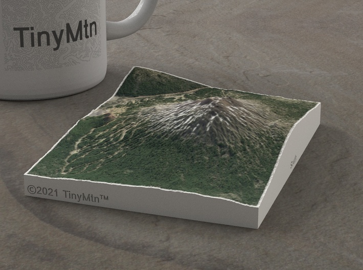 Mt. Bachelor, Oregon, USA, 1:50000 3d printed 