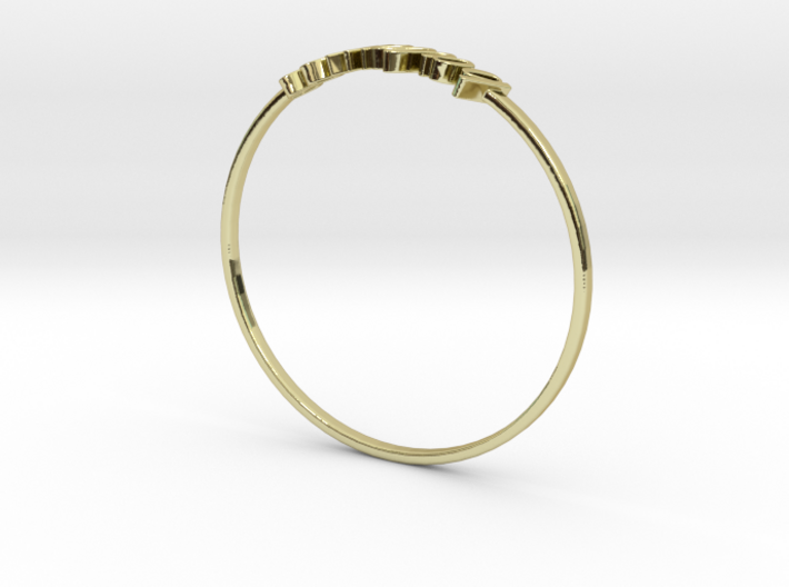 Astrology Ring Balance US11/EU64 3d printed 18K Yellow Gold Libra / Balance ring