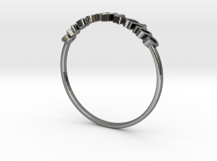 Astrology Ring Capricorne US5/EU49 3d printed Polished Silver Capricorn/ Capricorne ring