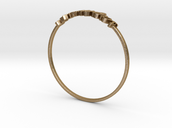 Astrology Ring Sagittaire US10/EU61 3d printed Polished Gold Steel Sagittarius / Sagittaire ring