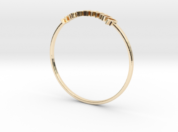 Astrology Ring Taureau US9/EU59 3d printed 14k Gold Plated Brass Taurus / Taureau ring