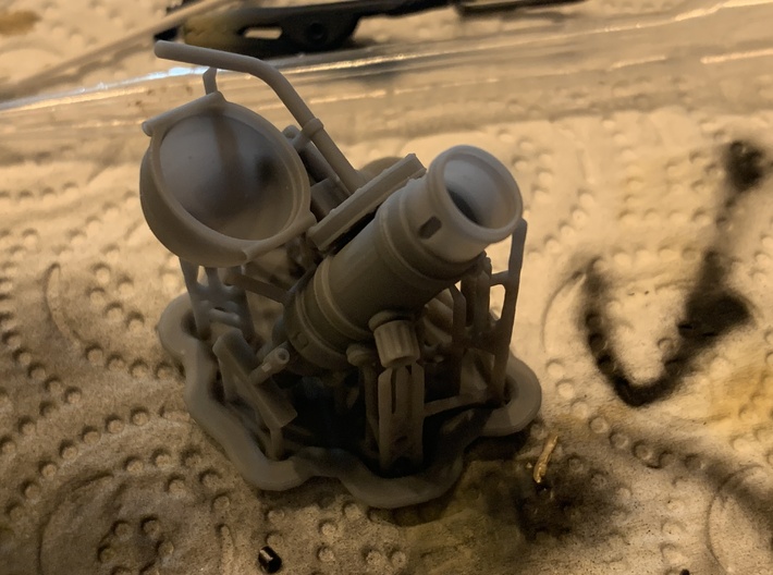 1:16 Fahrgerät FG 1250 3d printed Model still on the Supports - Printed on a Formlabs Form³ @ 50?m