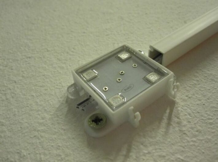 Quadratischer LED Halter 3d printed Dekenmontage mit LED Modul
