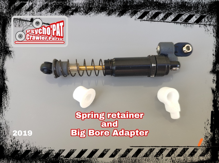 Spring retainer and BIG BORE adaptor - X4 3d printed 