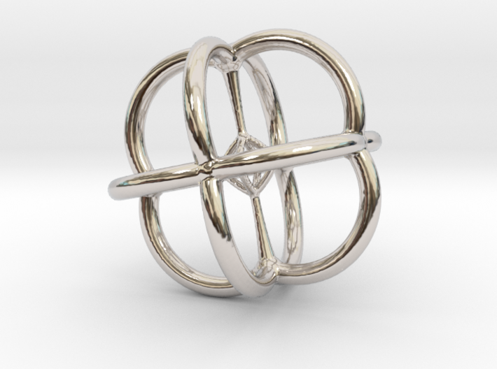 4d Polytope Jewelry - Abstract Math Art Pendant 3D 3d printed