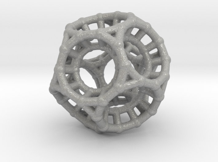 4d Polytope Bead - Non-Euclidean Math Art Pendant 3d printed